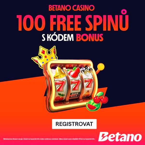 100 free spinů s kódem BONUS